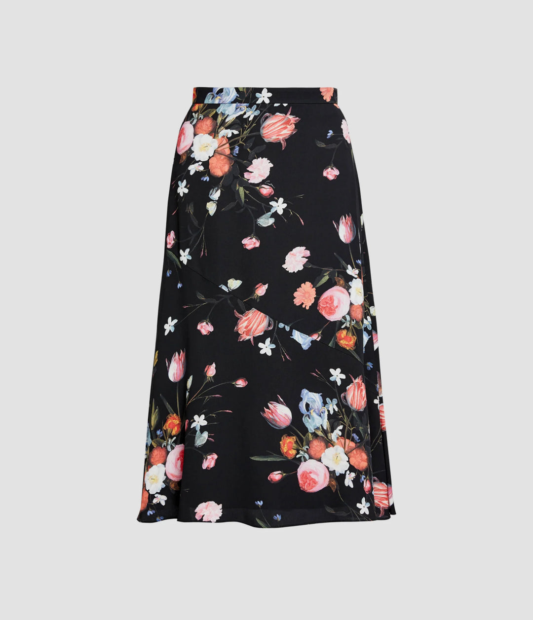 Floral patterned skirt on a white background