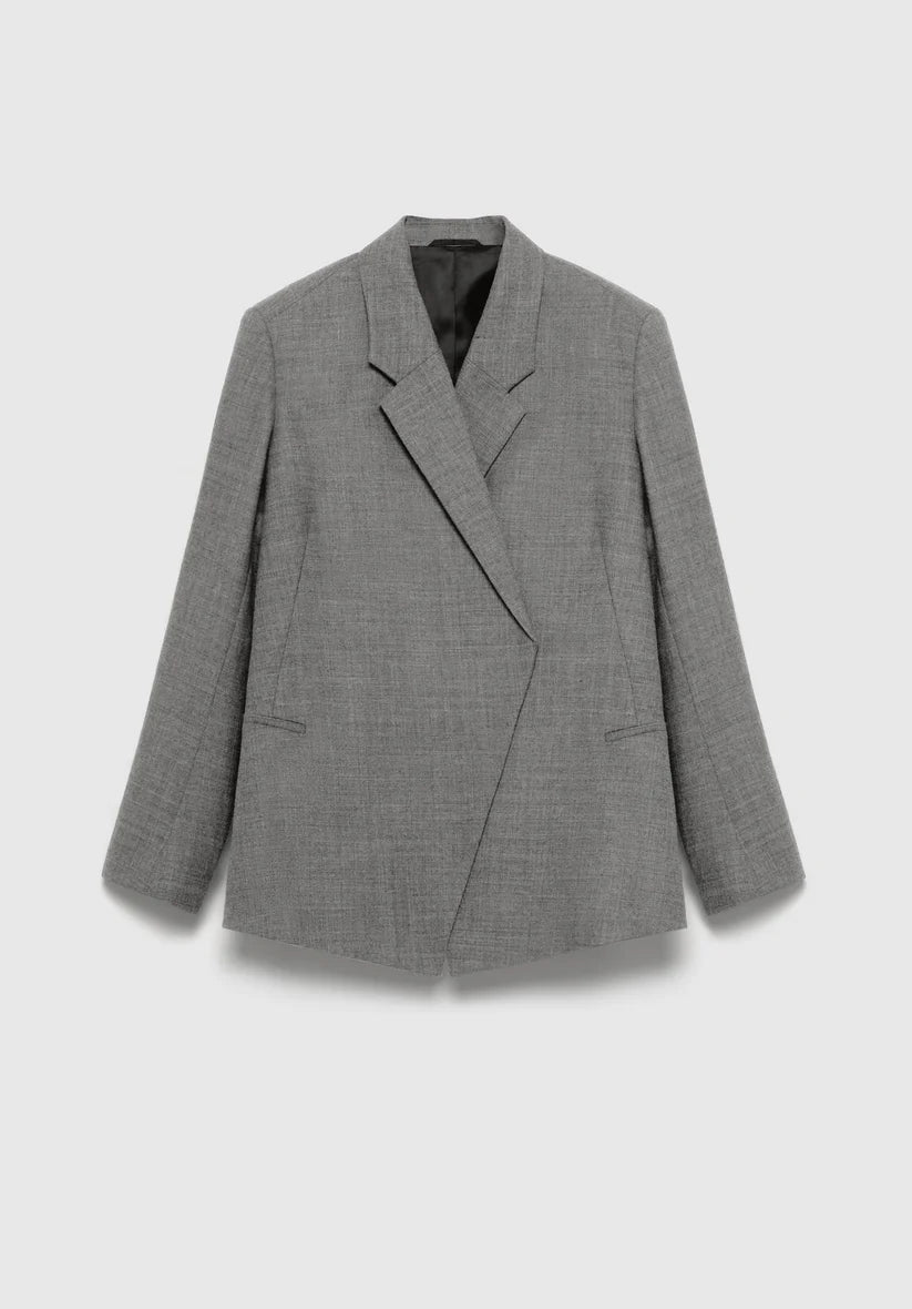 Gray blazer on a light gray background
