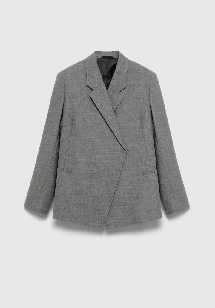 Gray blazer on a light gray background