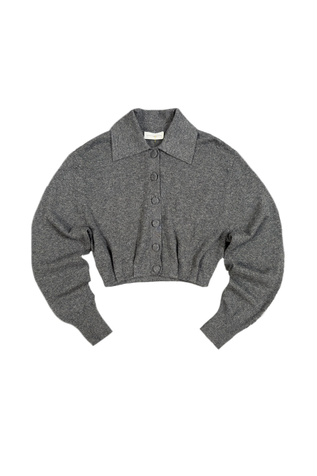 Gray cardigan on a white background