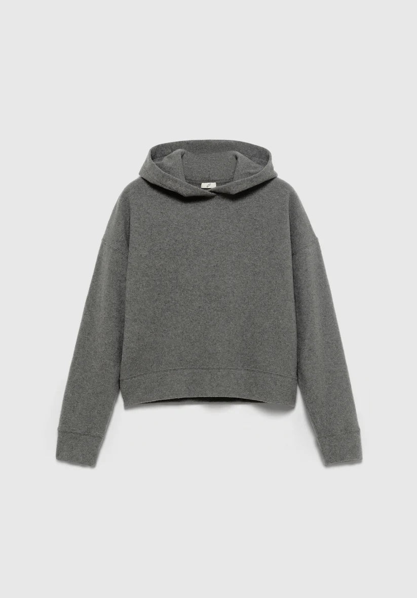 Gray hoodie on a light gray background