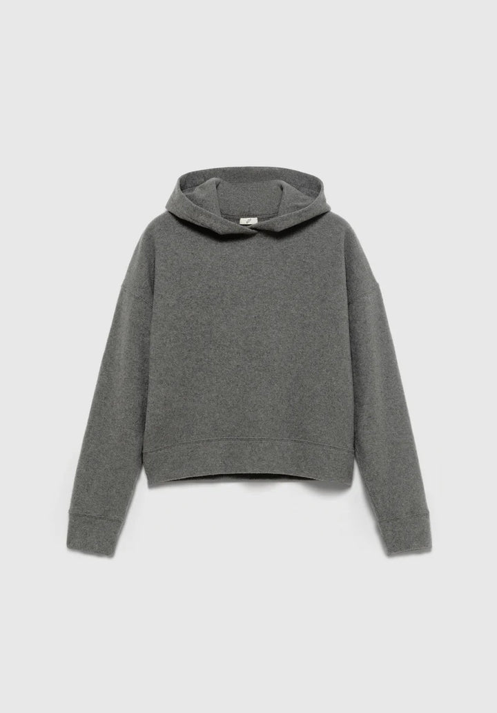 Gray hoodie on a light gray background
