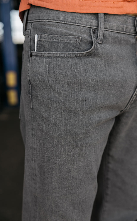 Gray jeans with a blurred background
