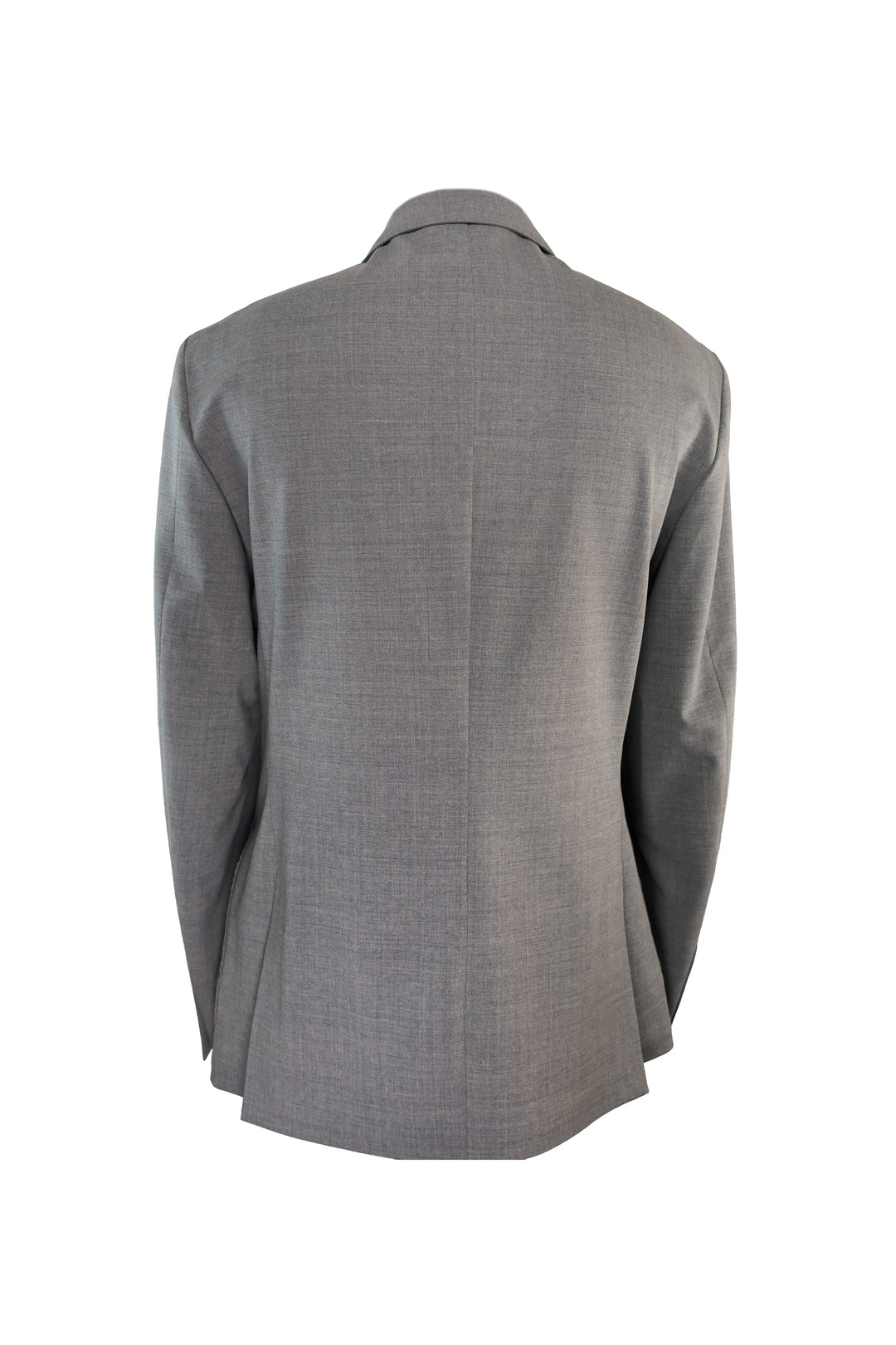 Gray suit jacket on a white background