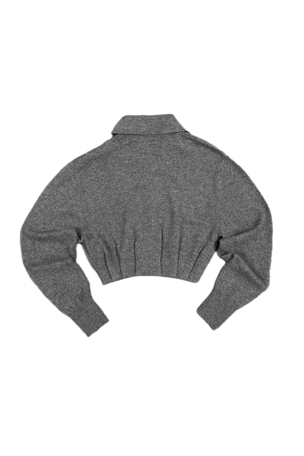 Gray sweater on a white background