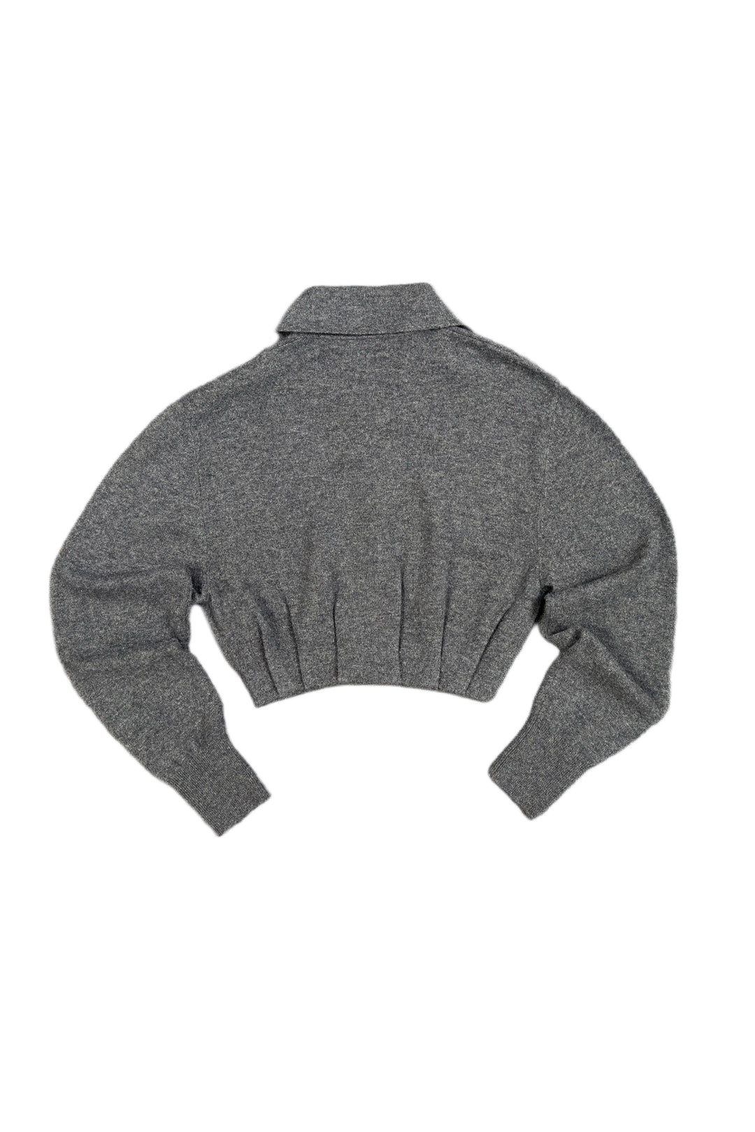 Gray sweater on a white background