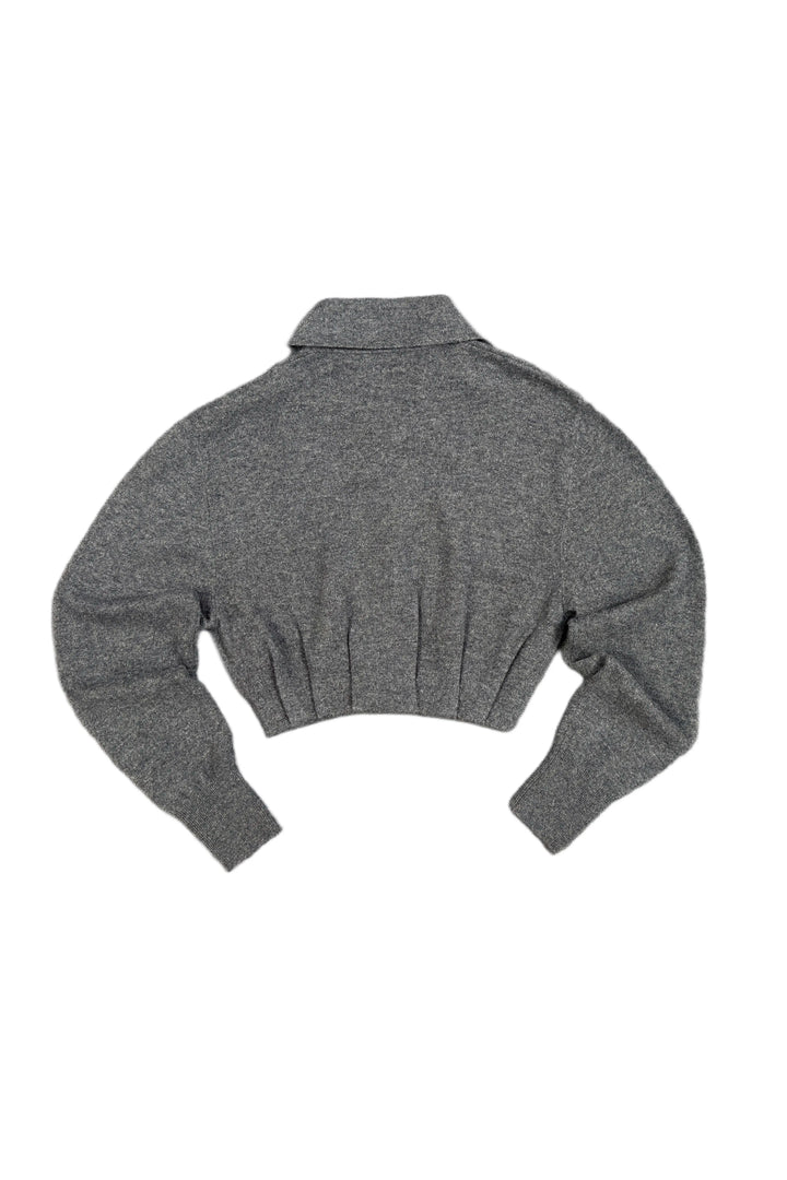 Gray sweater on a white background