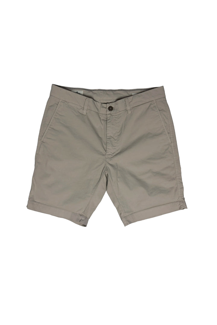Khaki shorts on a white background