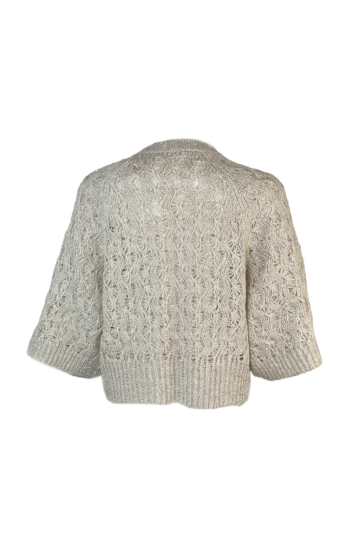 Knitted cardigan on a white background