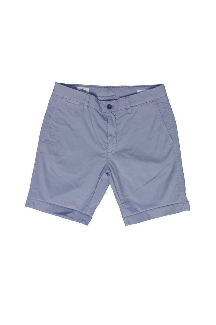 Light blue shorts on a white background