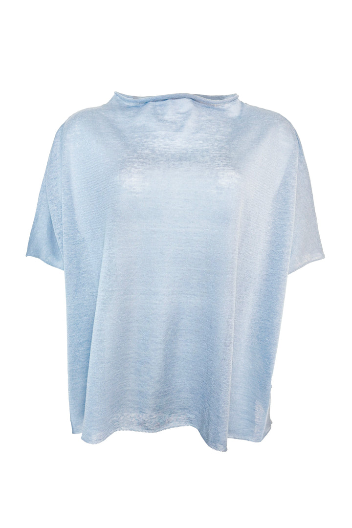 Light blue t-shirt on a white background