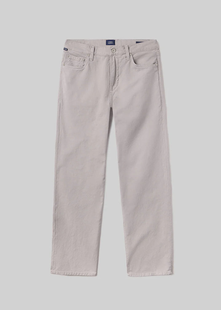 Light gray jeans on a white background