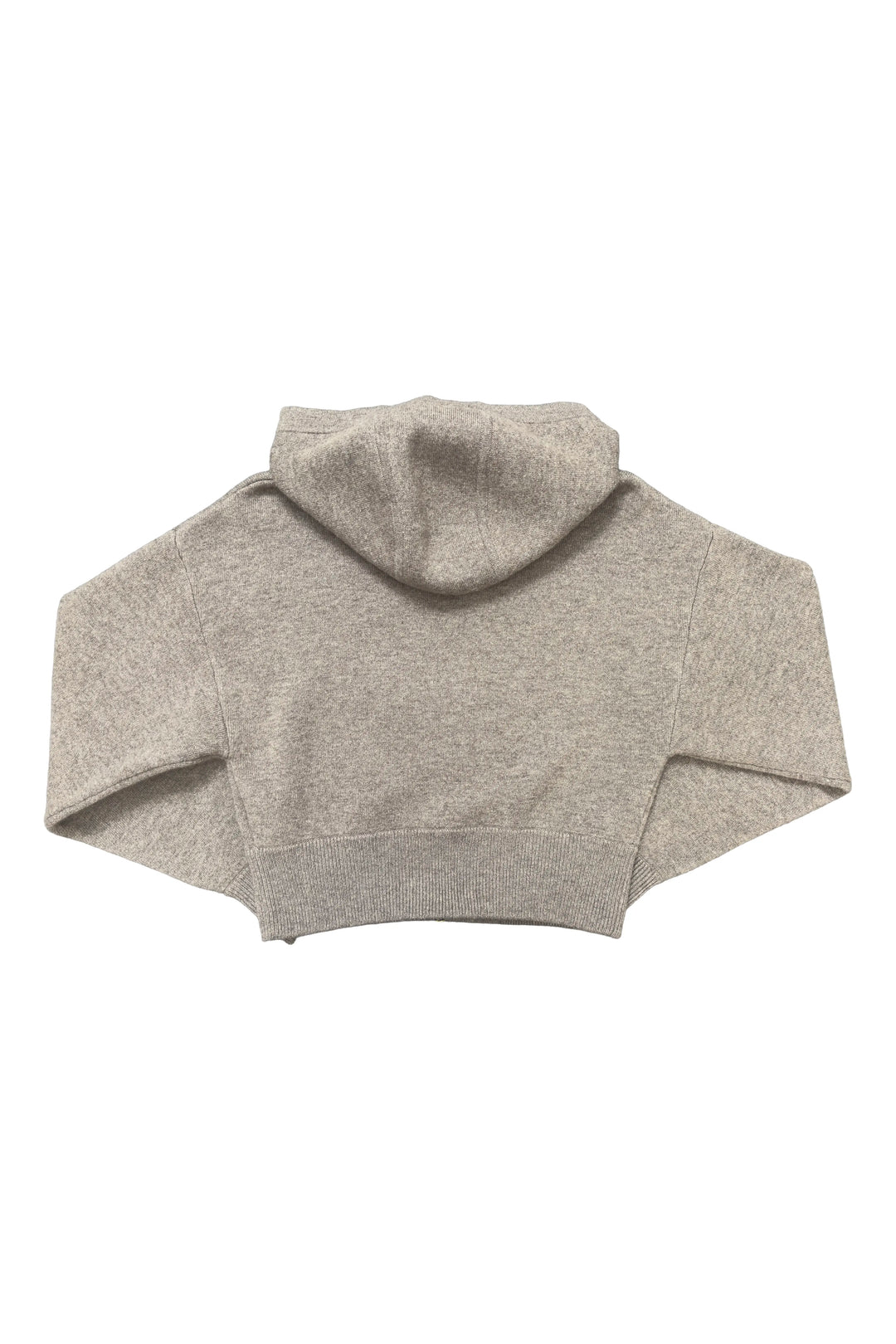 Gray cropped hoodie on a white background