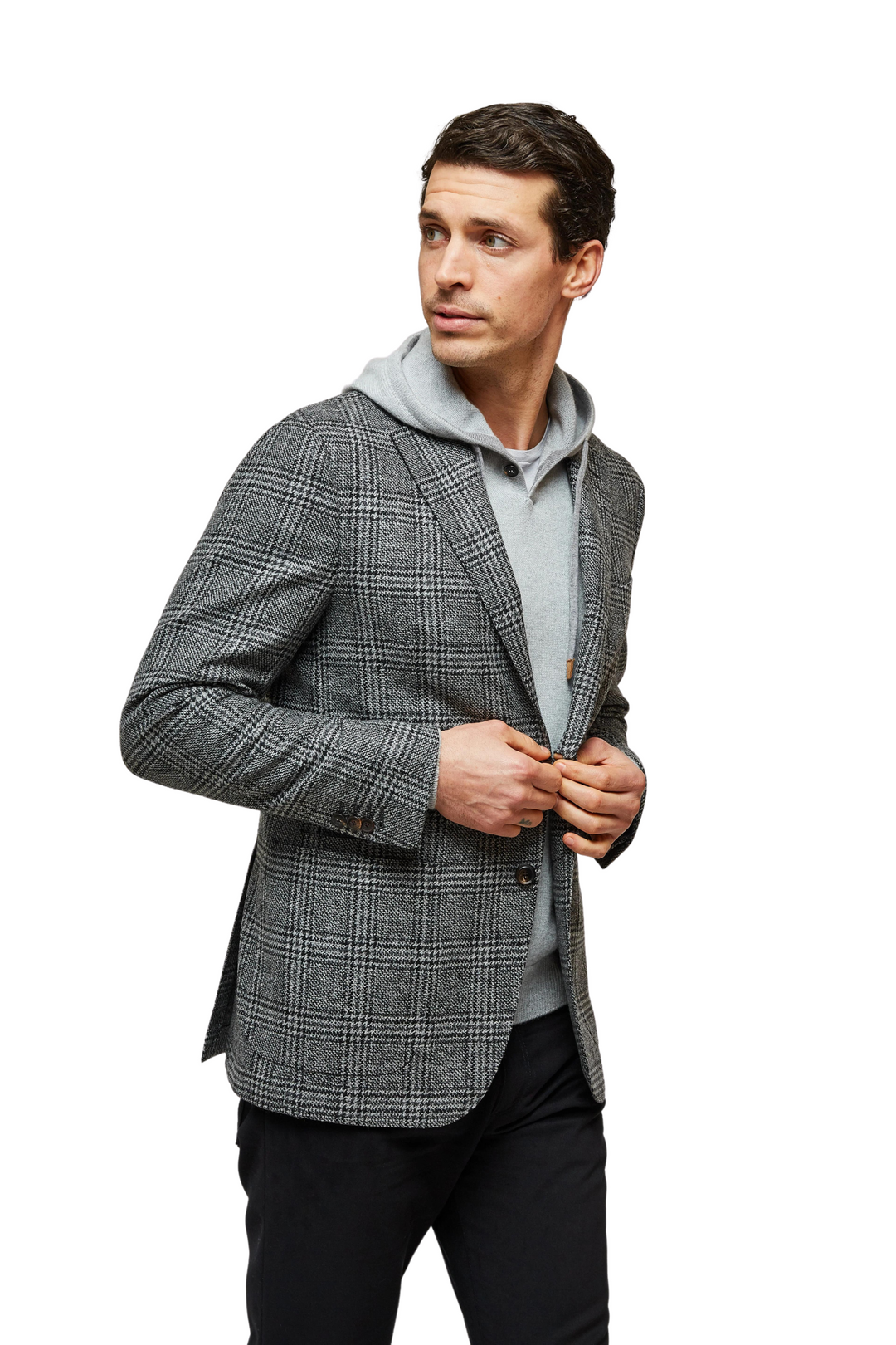 Luciano Barbera Grey Plaid Jacket