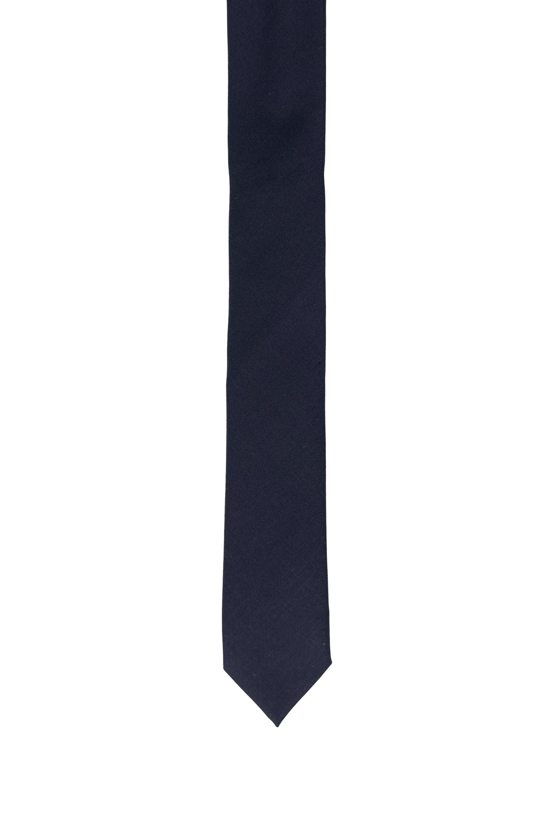 Navy blue tie on a white background