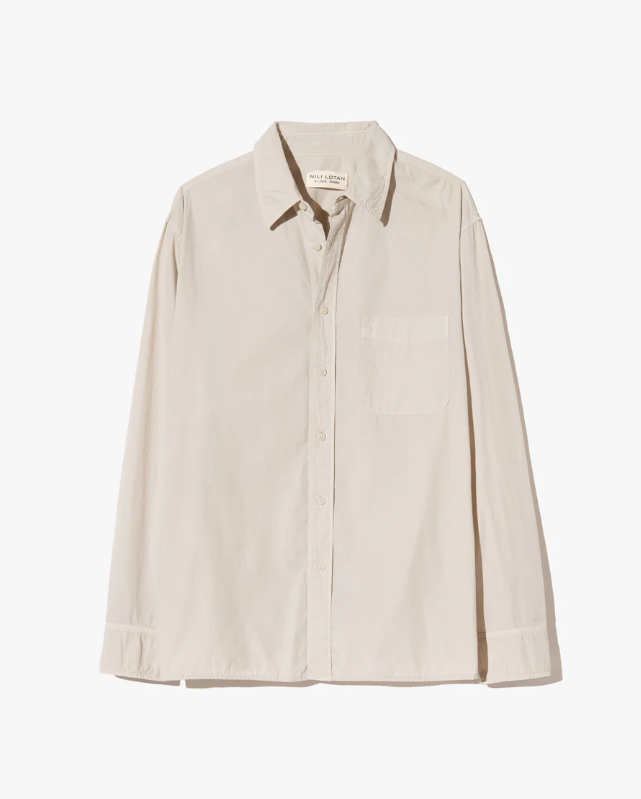 Beige shirt on a white background