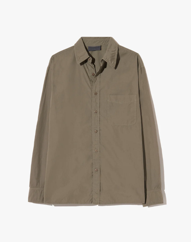 Khaki shirt on a white background