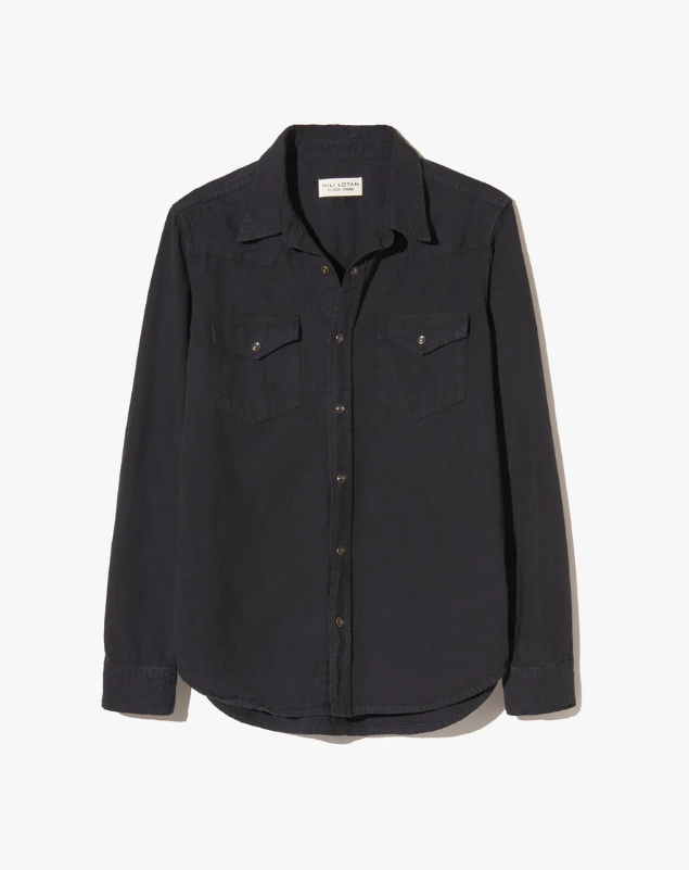 Black shirt on a white background