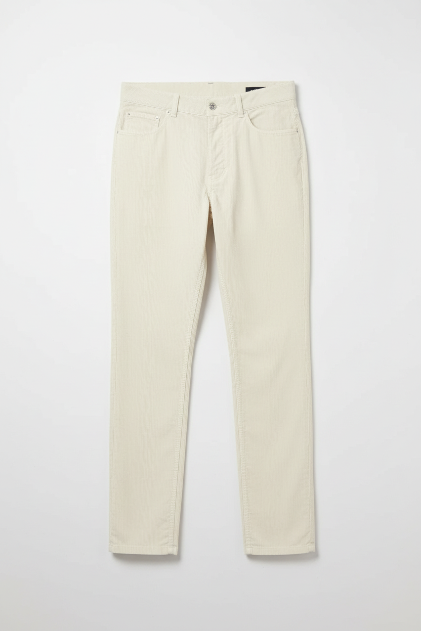 Beige pants on a white background