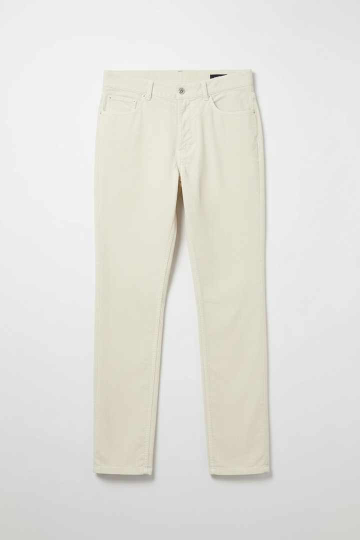 Beige pants on a white background