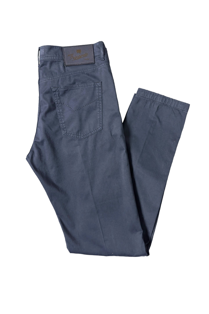 Pair of blue jeans on a white background