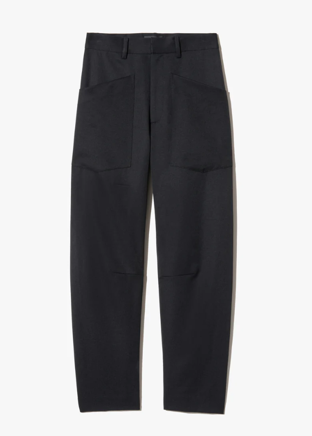 Black pants on a white background