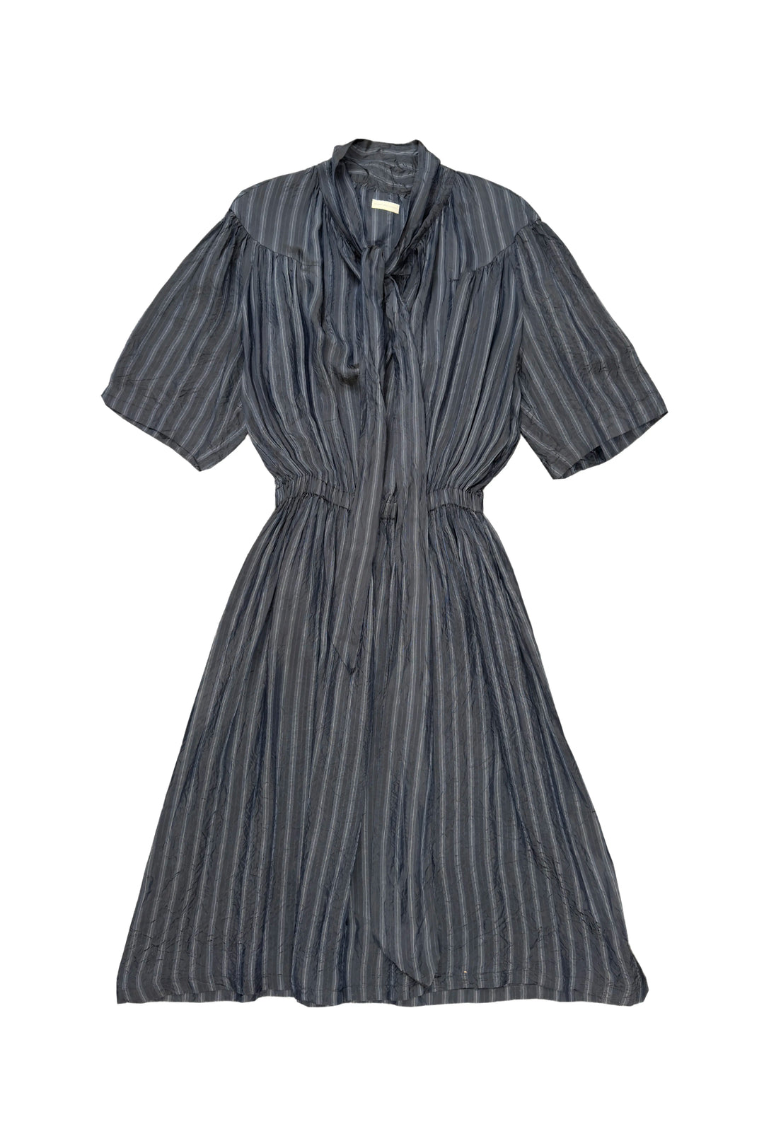 Striped dress on a white background