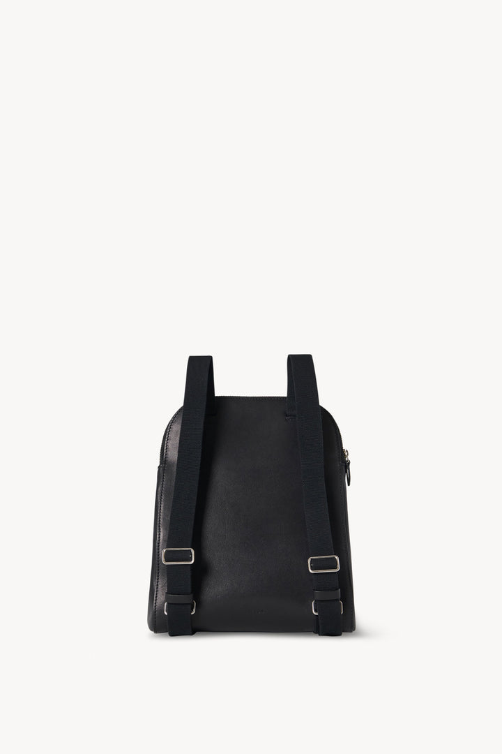 Black backpack on a white background
