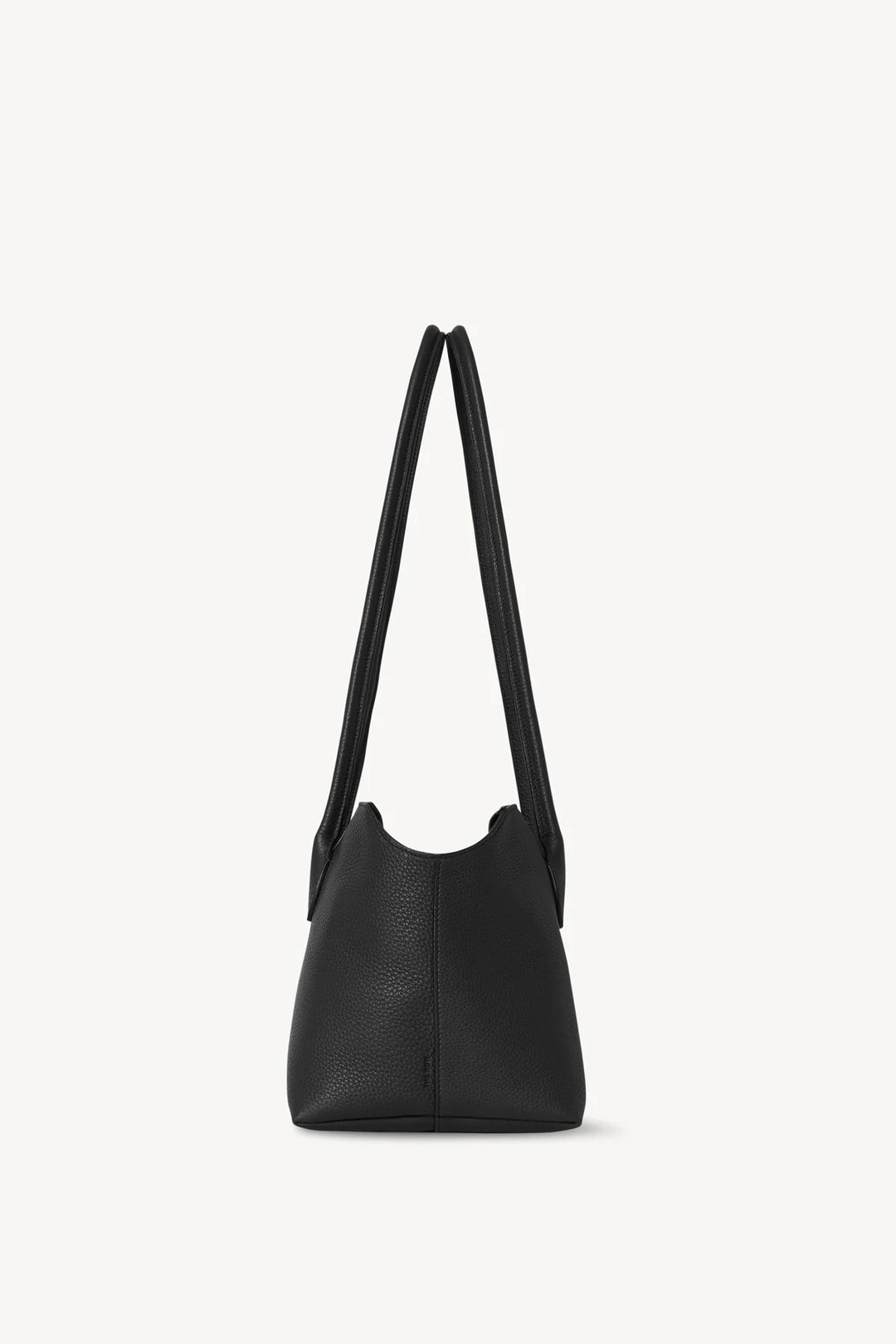 Black shoulder bag on a white background