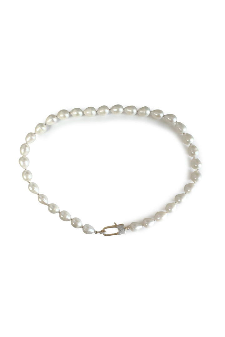 Pearl bracelet on a white background