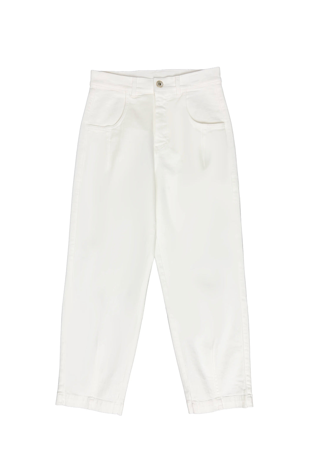 White pants on a white background