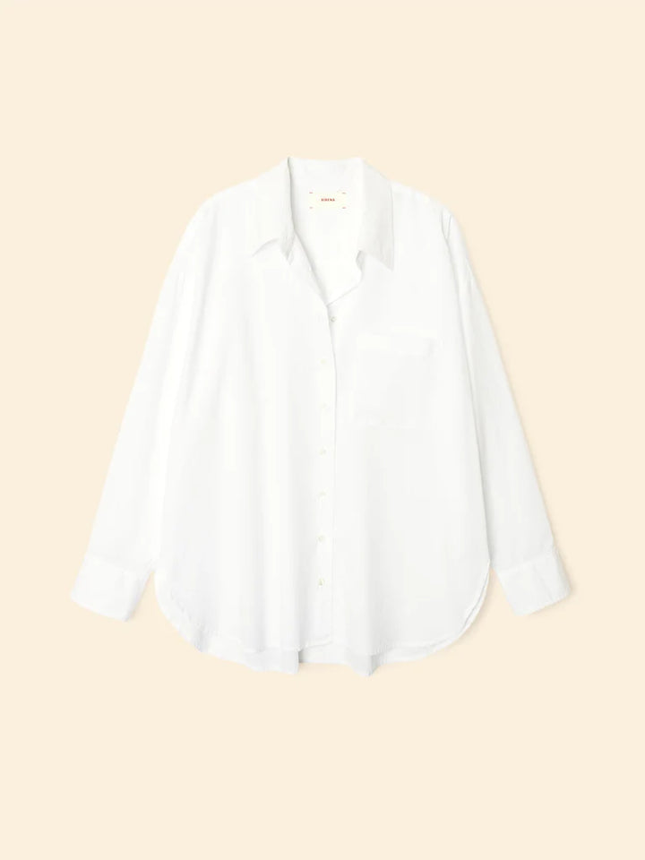 White blouse on a beige background