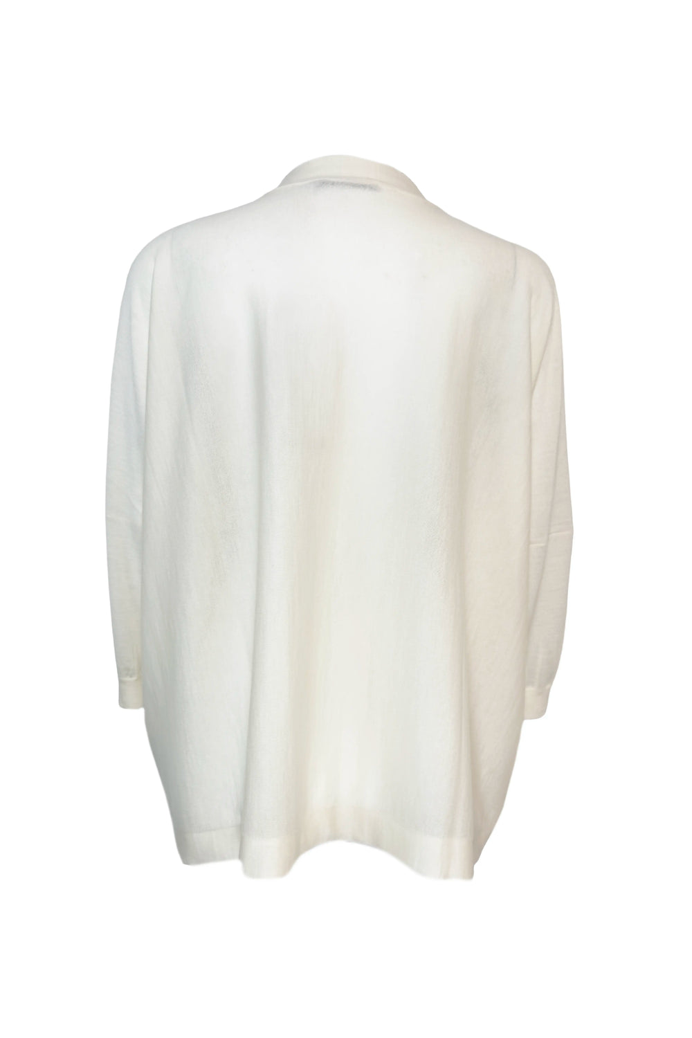 White cardigan on a white background