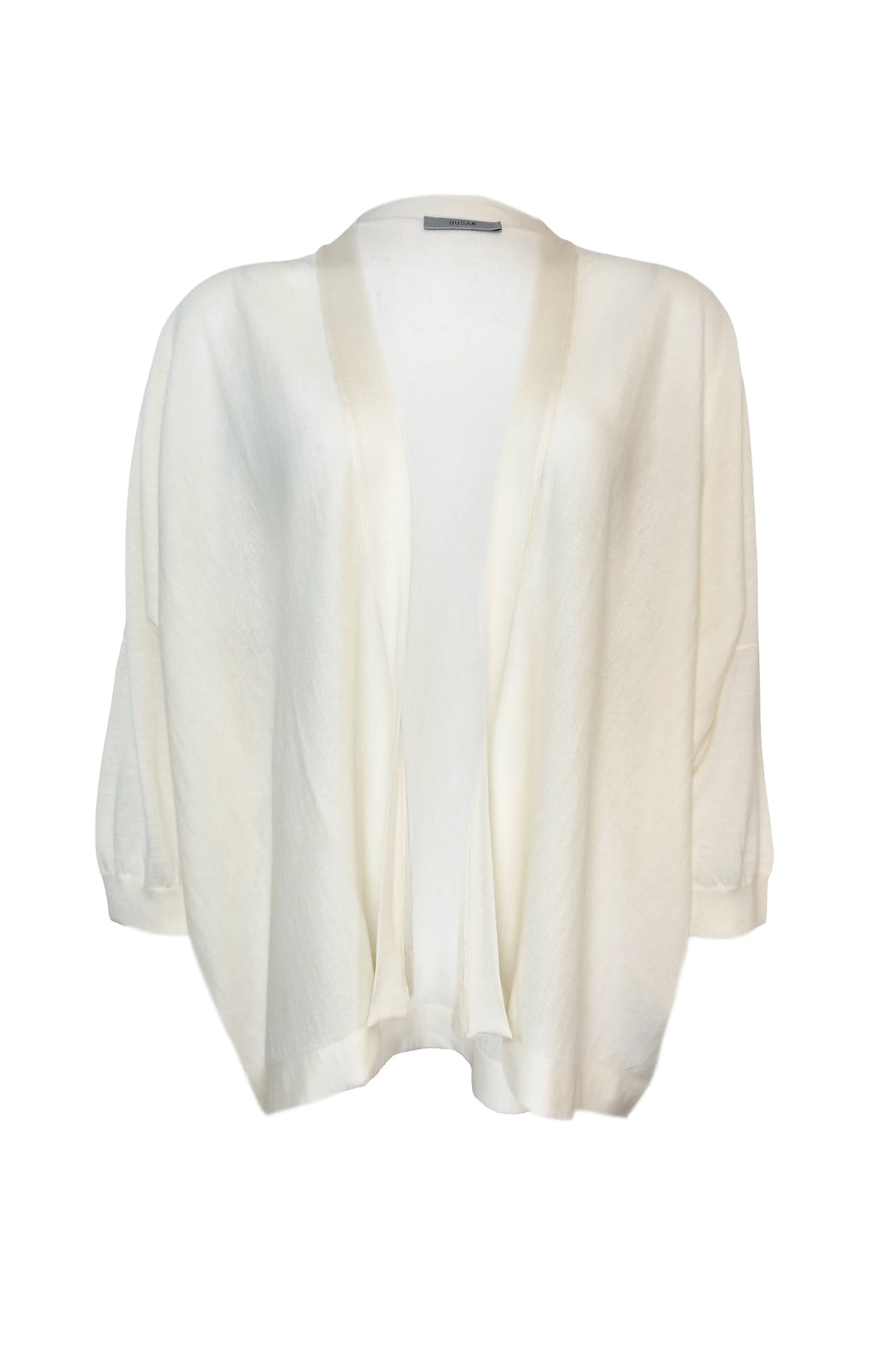 White cardigan on a white background