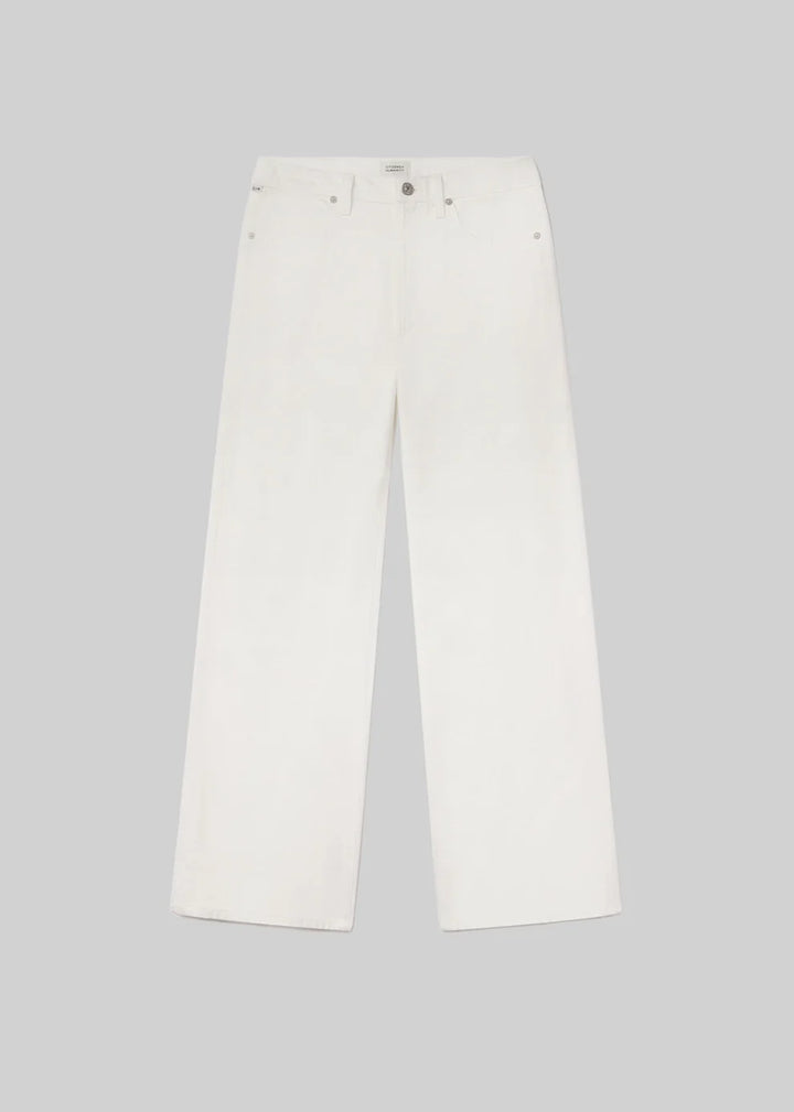 White jeans on a gray background