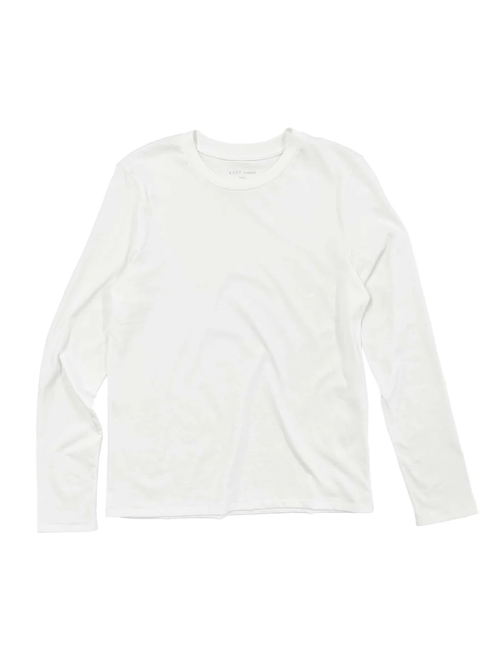 White long-sleeve shirt on a white background