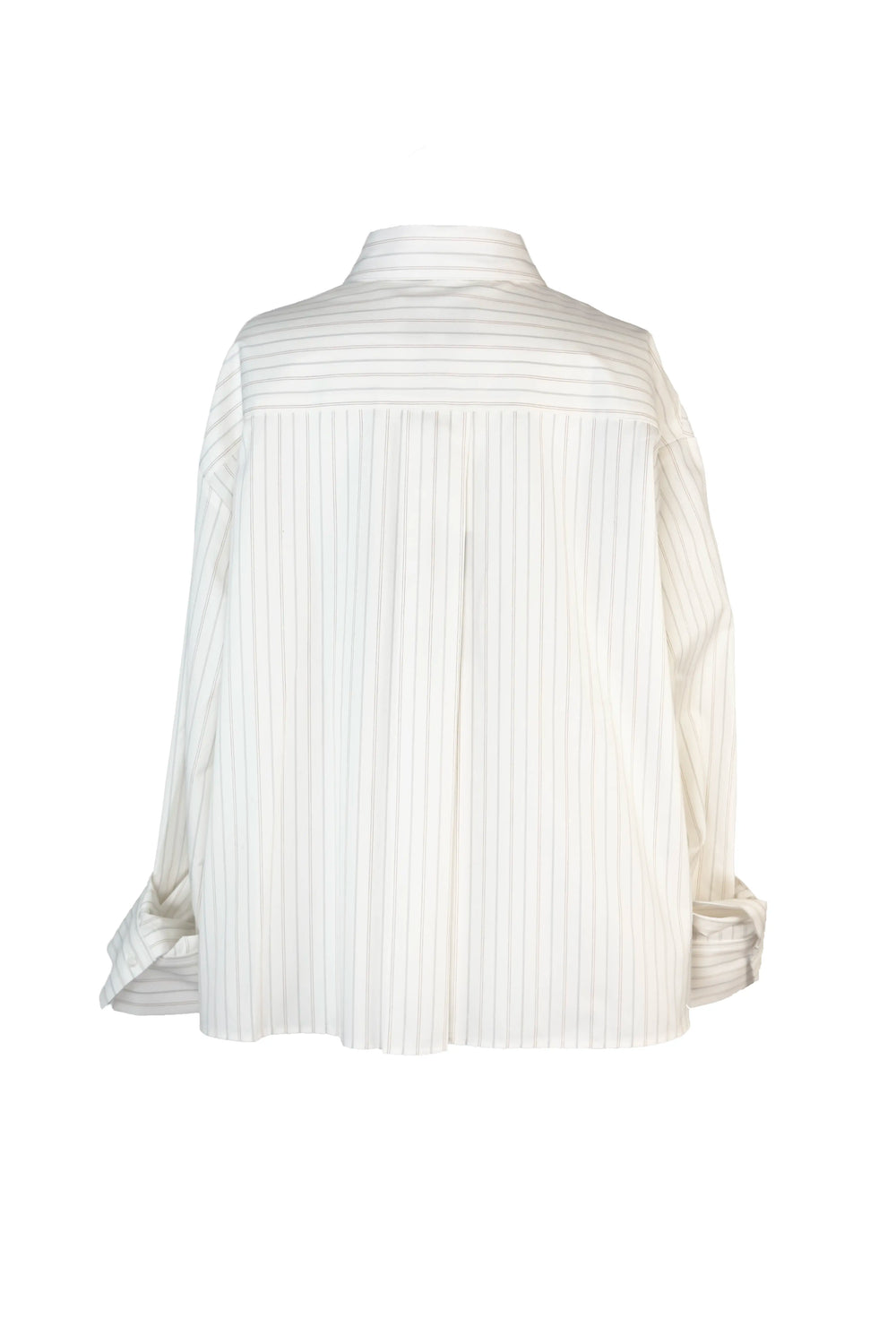 White pleated blouse on a white background