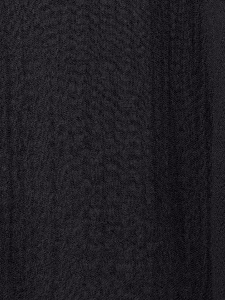 Solid black fabric texture