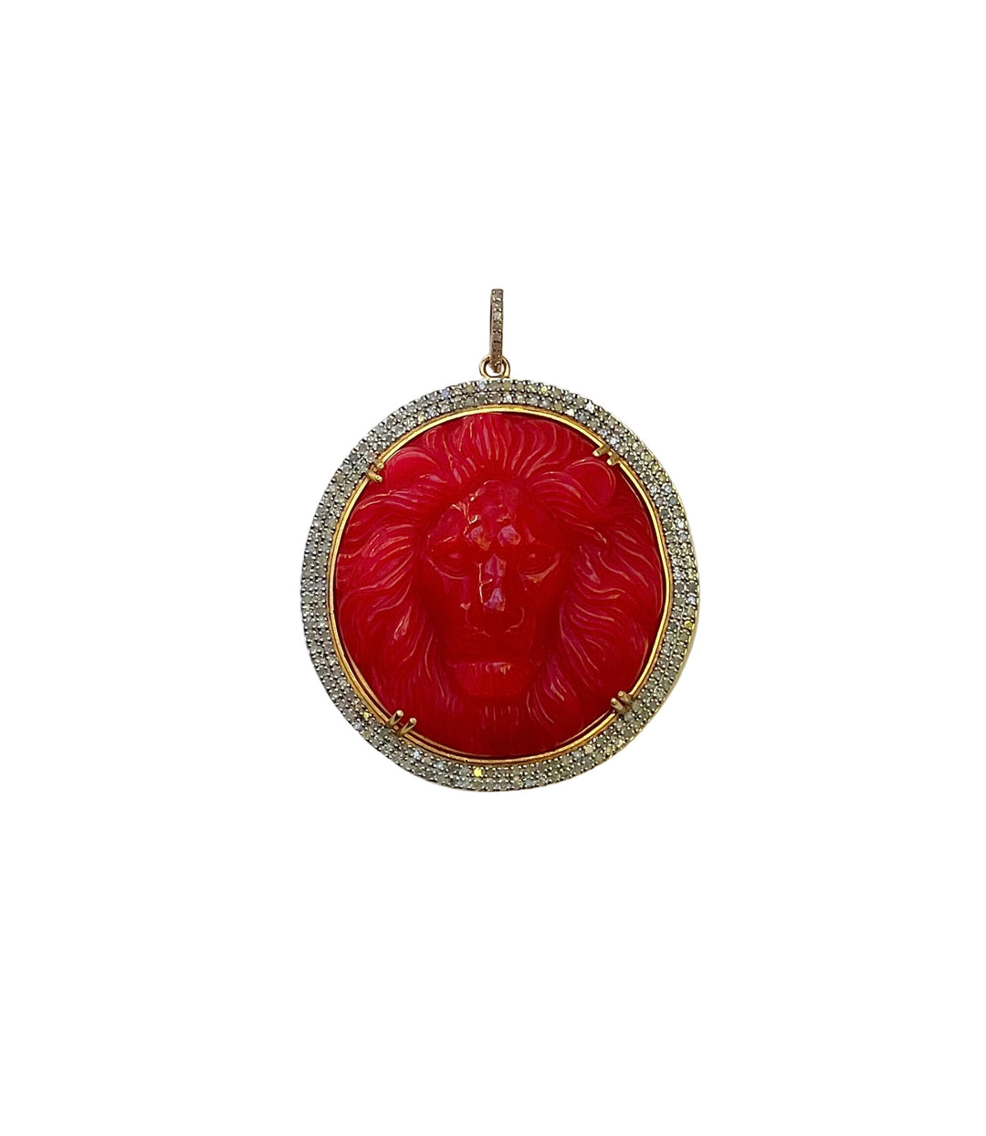 The Woods Fine Jewelry Red Quartz Lion Pendant