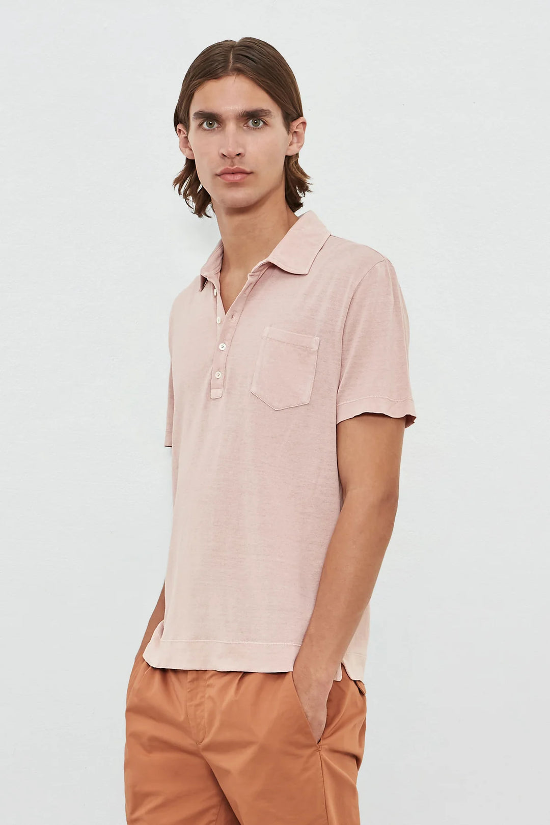 MASSIMO ALBA LINEN POLO