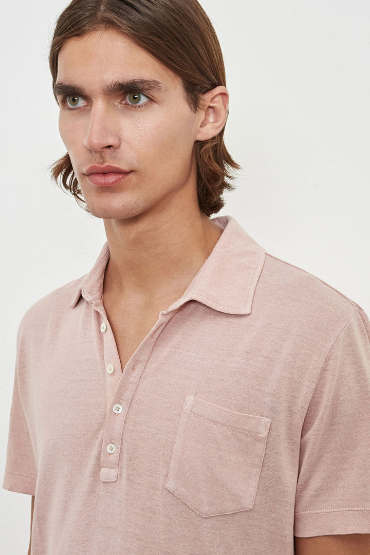 MASSIMO ALBA LINEN POLO