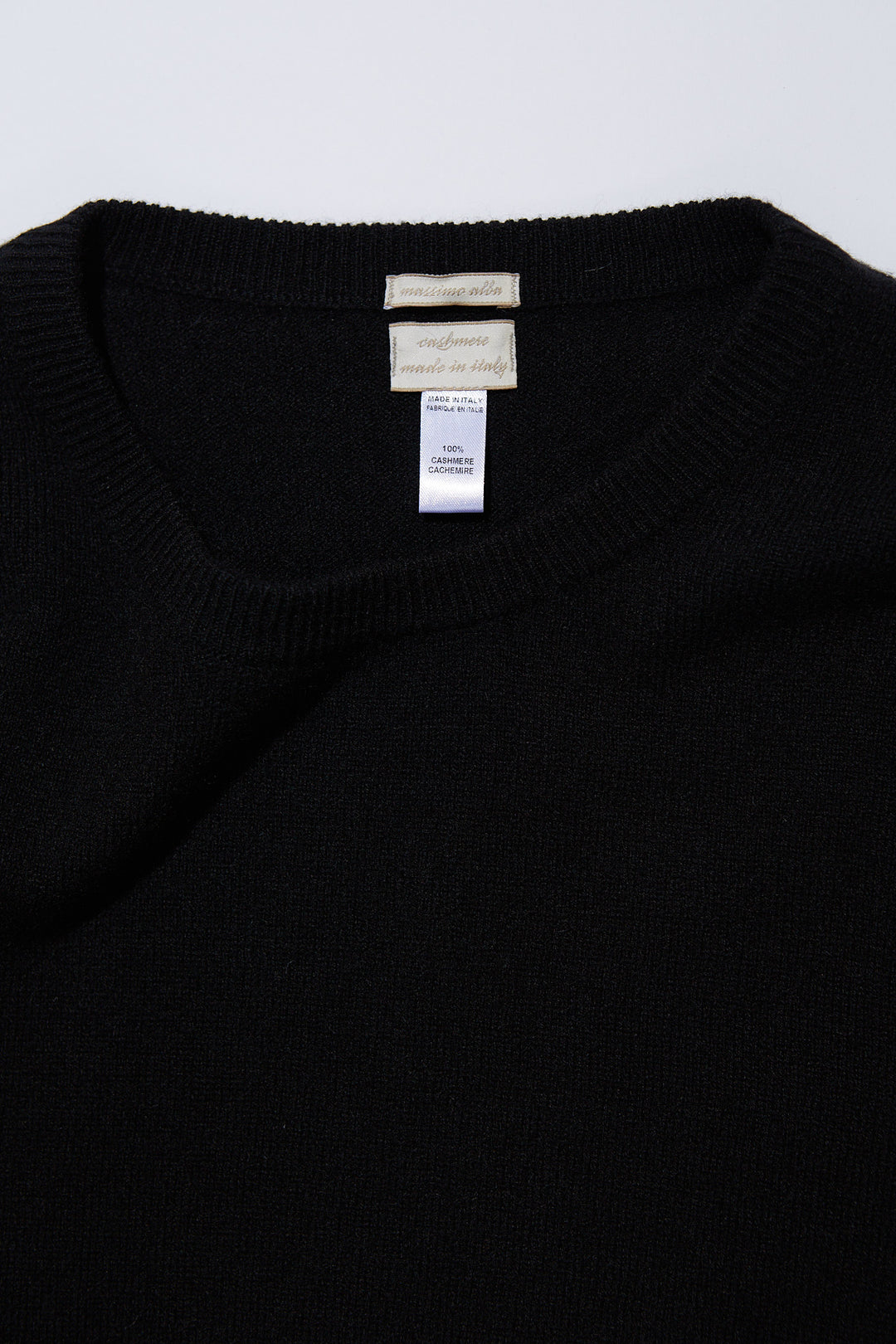 Massimo Alba Kane Cashmere Crewneck in Black