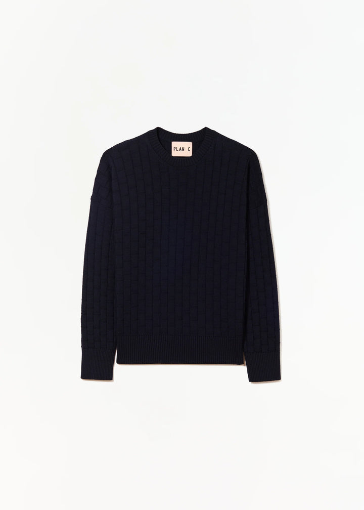 PLAN C NAVY SWEATER