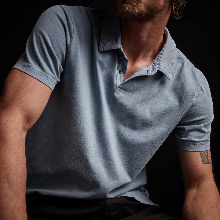 JAMES PERSE SUEDED JERSEY POLO