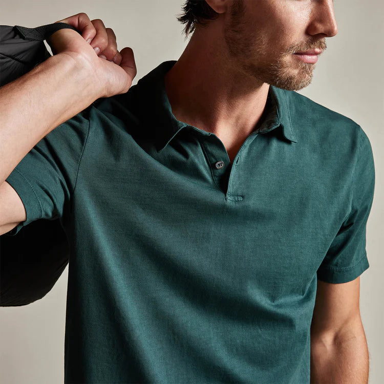 JAMES PERSE SUEDED JERSEY POLO