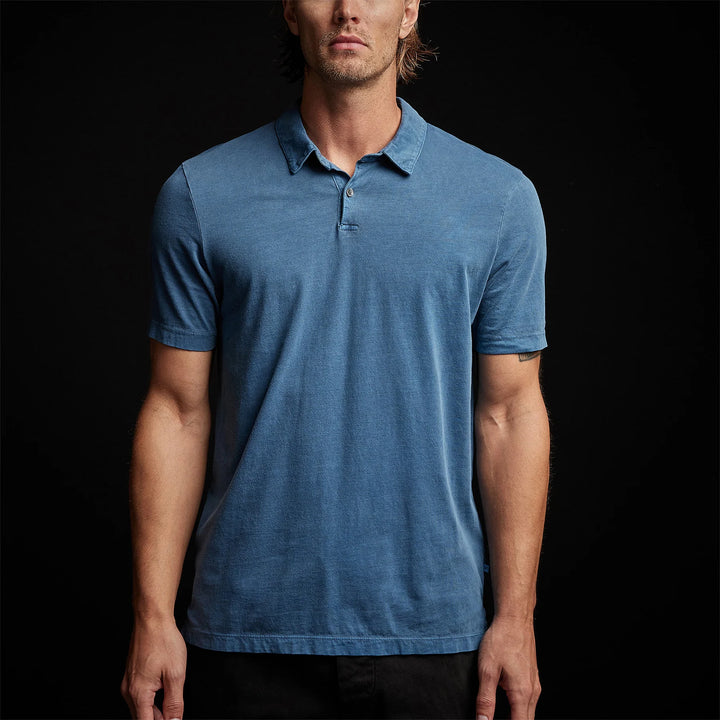 JAMES PERSE SUEDED JERSEY POLO