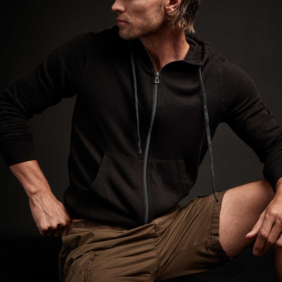 JAMES PERSE VINTAGE FRENCH TERRY ZIP UP HOODIE