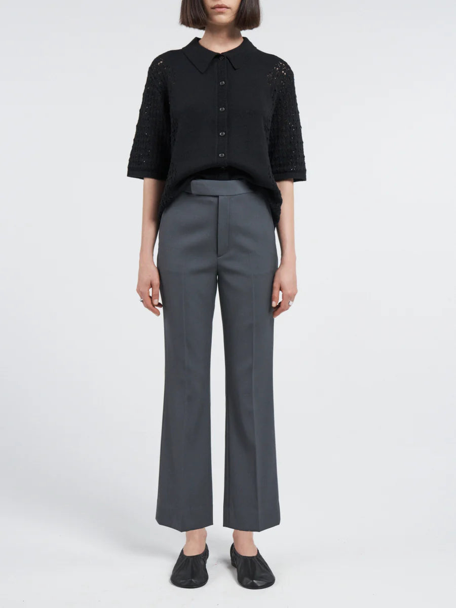 MARIA MCMANUS LACE POLO CARDIGAN