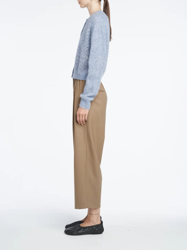 MARIA MCMANUS HONEYCOMB CARDIGAN IN PALE BLUE