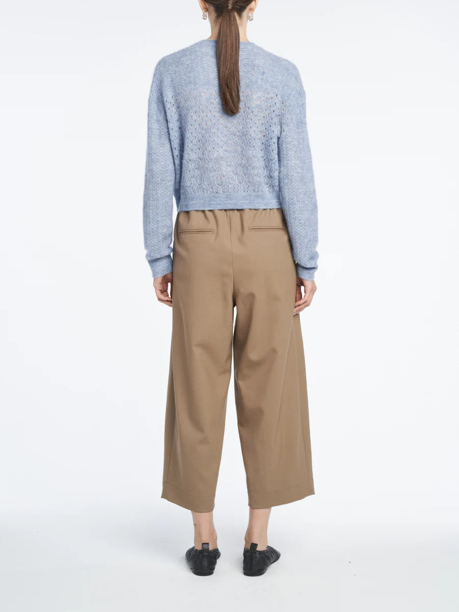 MARIA MCMANUS HONEYCOMB CARDIGAN IN PALE BLUE